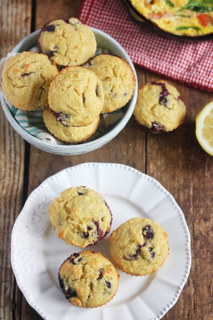 Paleo Lemon Blueberry Muffins