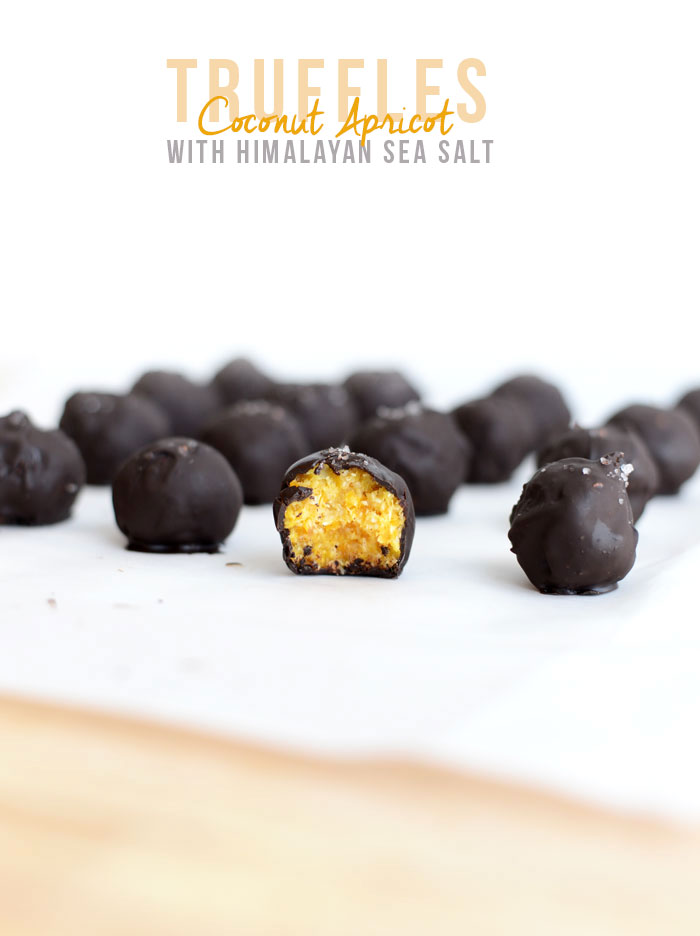 Coconut Apricot Truffles with Himalayan Sea Salt