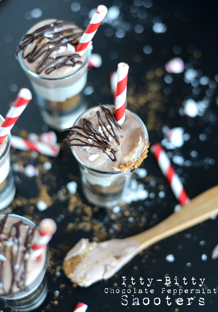 Chocolate Peppermint Shooters with Homemade GF Graham Cracker Crumbs