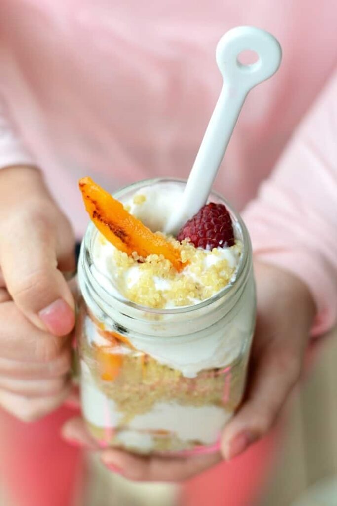 Grilled Apricot Quinoa Parfaits