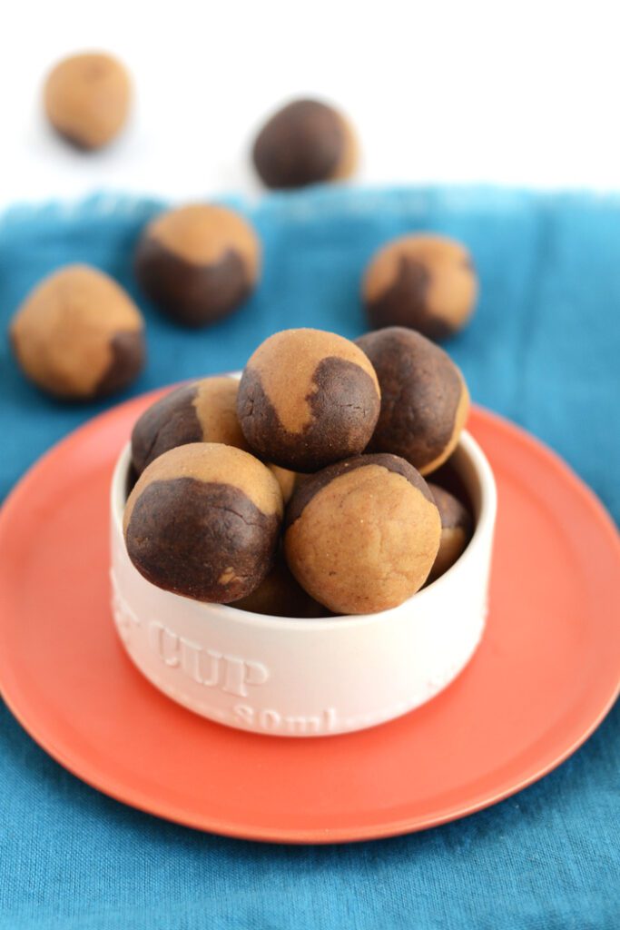 Brownie Cookie Dough Swirl Protein Balls