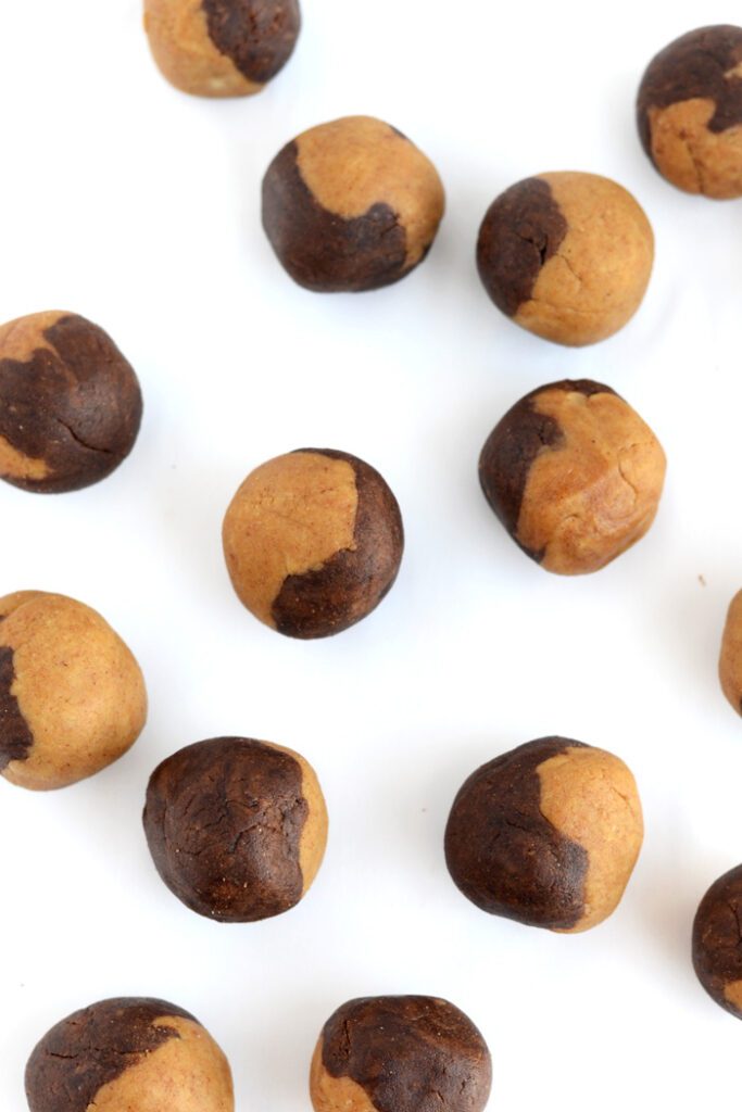 Brownie Cookie Dough Swirl Protein Balls