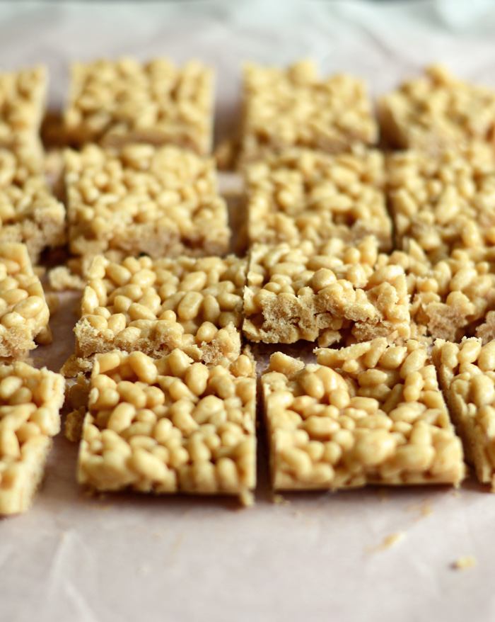 Healthy Peanut Butter Rice Crispy Treats