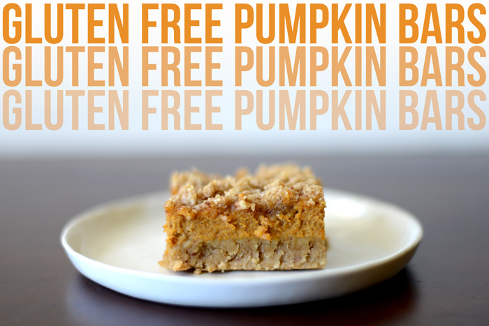 Gluten Free Pumpkin Bars w/ Crumble Topping