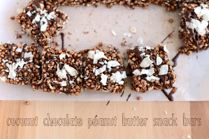 Coconut Chocolate Peanut Butter Snack Bars #Fitfluential #EAT