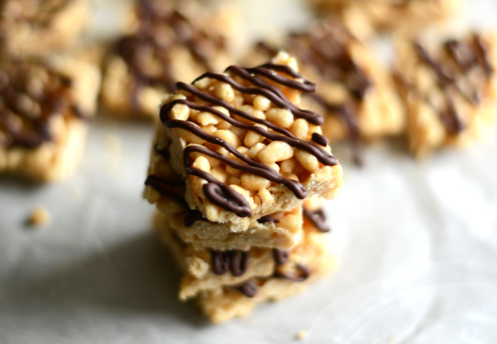 Healthy Peanut Butter Rice Crispy Treats