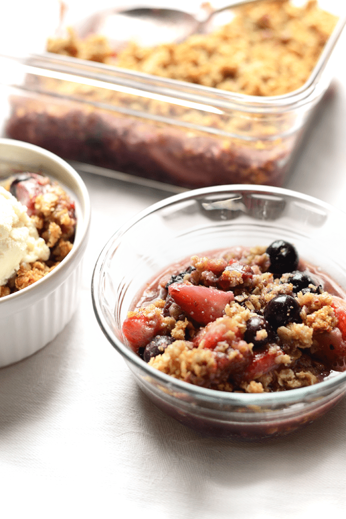 Pick up some fresh berries and make this delicious healthy berry crisp that’s made with real food, 100% whole grains, and tons of flavor!