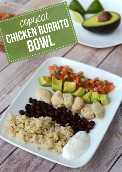 Copycat Chicken Burrito Bowl #glutenfree