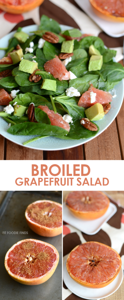 Broiled Grapefruit Spinach Salad