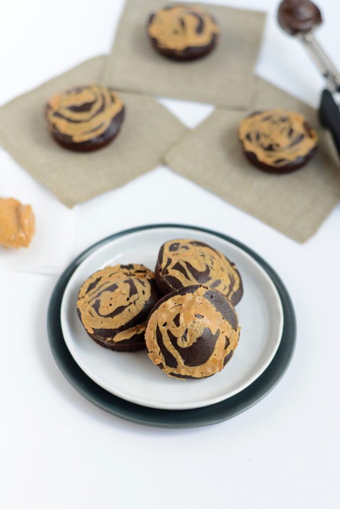 100-Calorie Peanut Butter Swirl Buckwheat Brownies