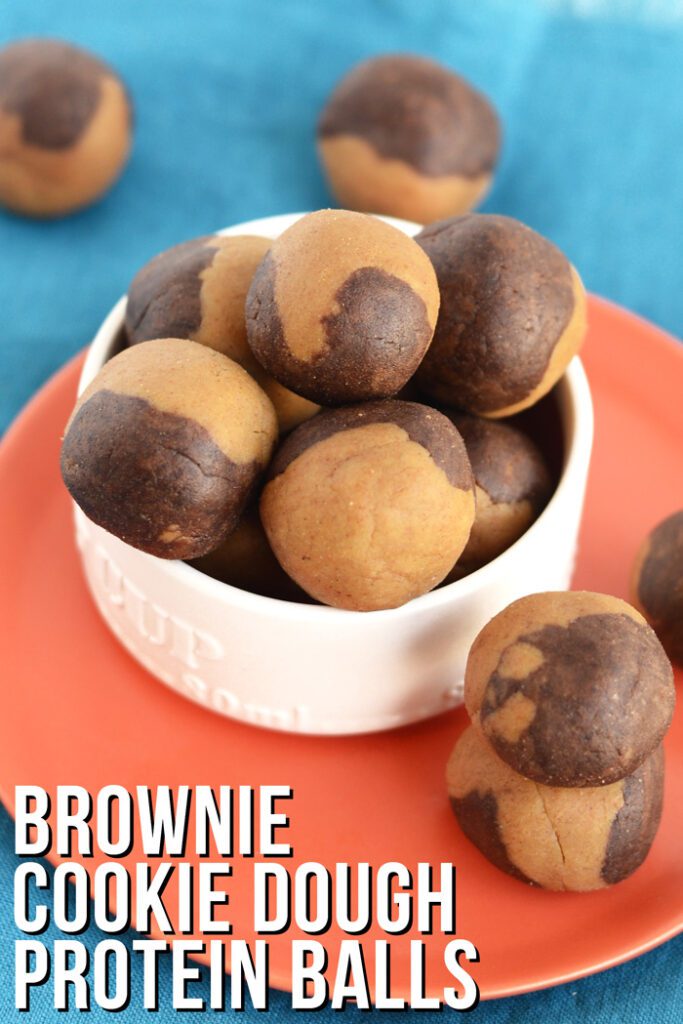 Brownie Cookie Dough Swirl Protein Balls