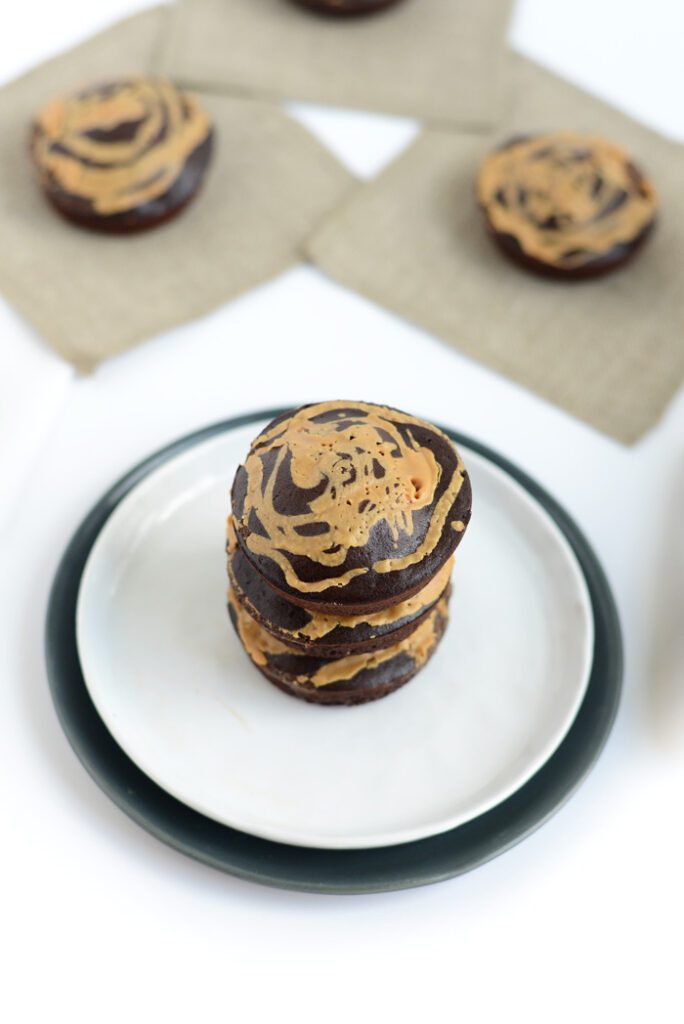 100-Calorie Peanut Butter Swirl Buckwheat Brownies