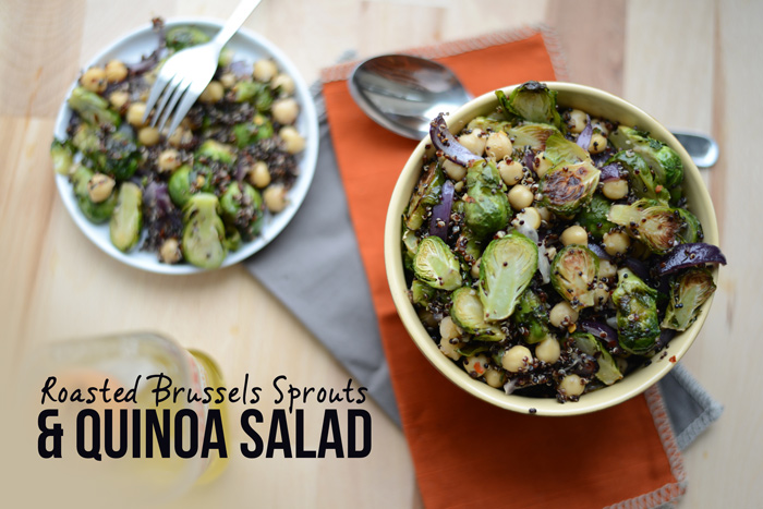 Roasted Brussels Sprouts and Quinoa Salad #thanksgiving #fitfluential