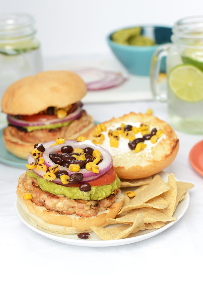 9 Layer Fiesta Chicken Burgers