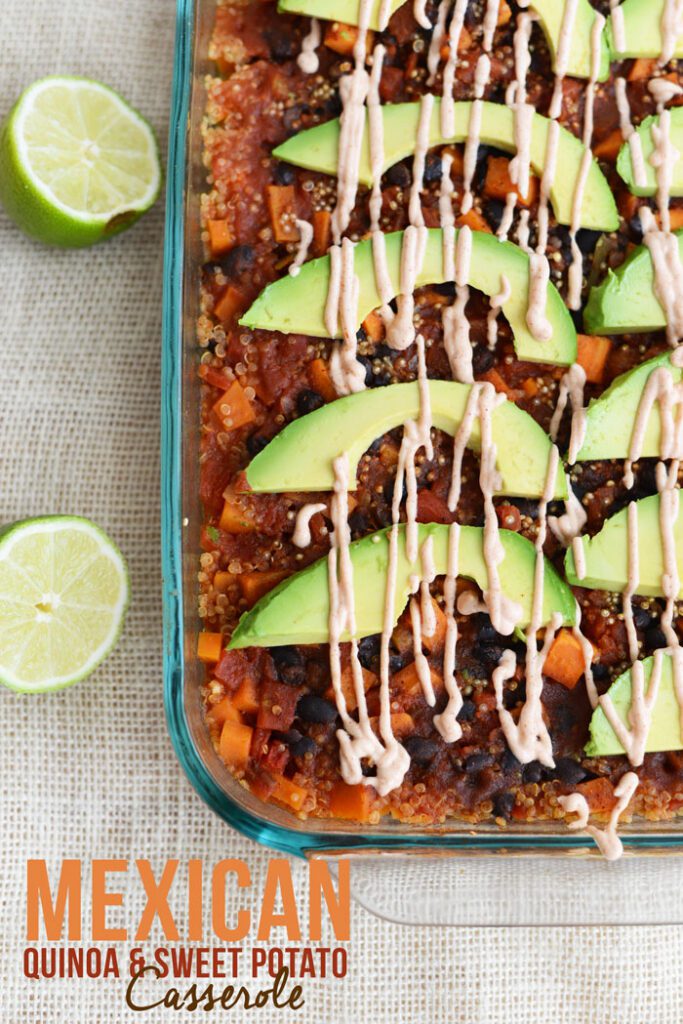 Mexican Quinoa and Sweet Potato Casserole