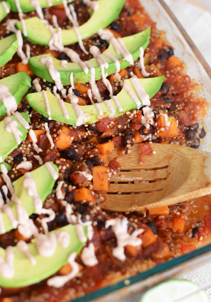 Mexican Quinoa and Sweet Potato Casserole