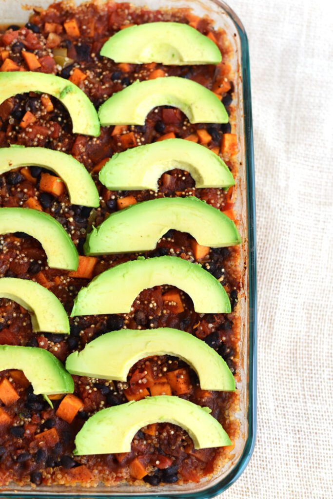 Mexican Quinoa and Sweet Potato Casserole