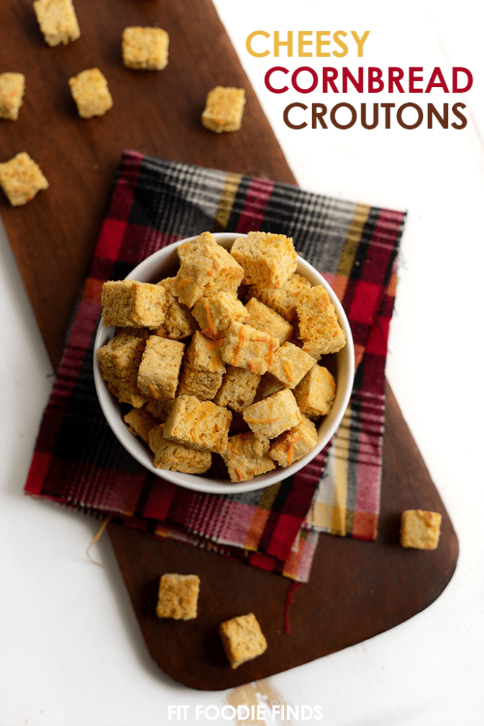 Gluten-Free Cheesy Cornbread Croutons