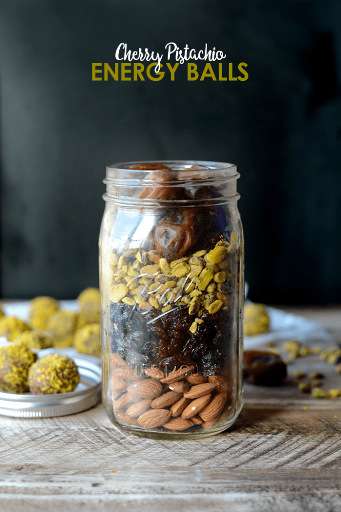 DIY Holiday in a Jar: Cherry Pistachio Energy Balls