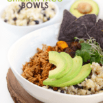 Make these clean eating crock-pot chicken taco bowls at the beginning of the week to meal prep for the days to come! This recipe is gluten and preservative free!