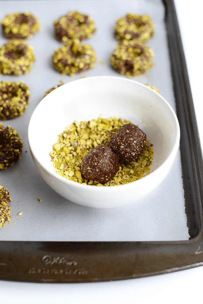 Healthy Thumbprint Cookies Chocolate Pistachio