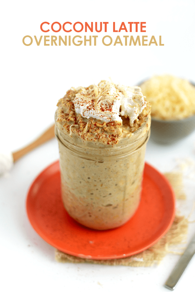 Got 5 minutes? Whip up these delicious coconut latte overnight oats for an easy, fiber-filled breakfast that are oh-so delish!