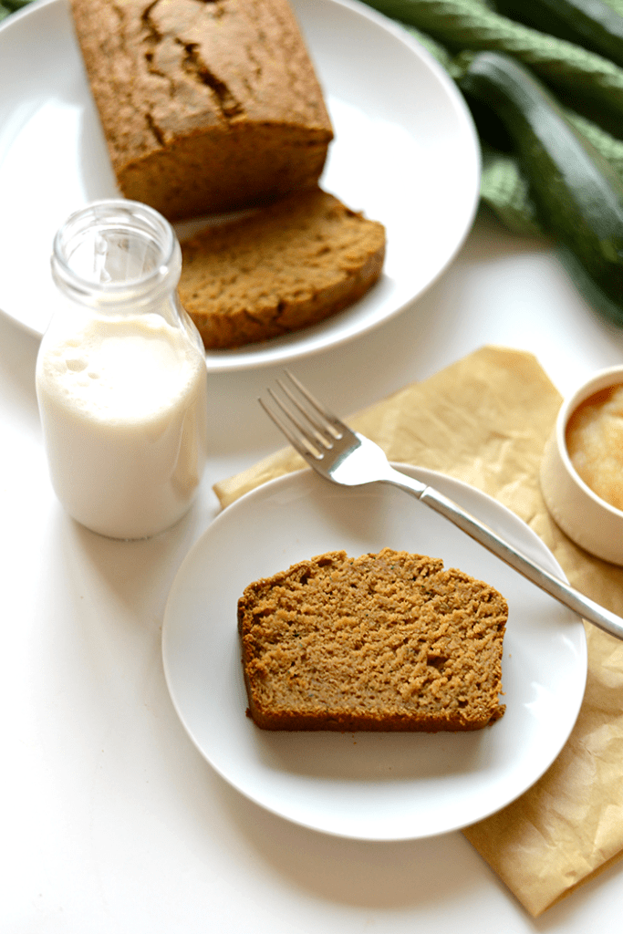 Have too many zucchinis in the garden? Make yourself some delicious coconut oil zucchini bread made with 100% whole grains and no butter!