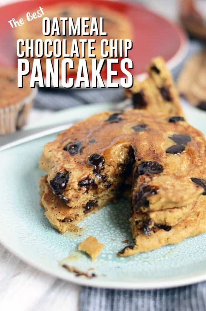 The Best Oatmeal Chocolate Chip Pancakes