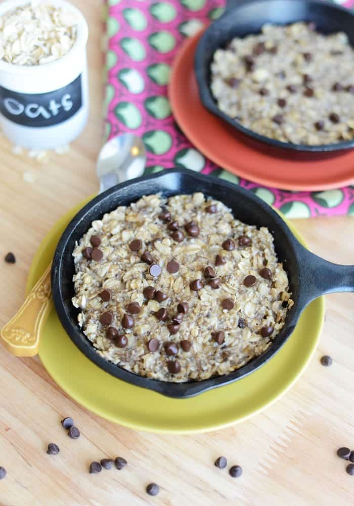 Single Serve Oatmeal Chocolate Chip Cookie #vegan #glutenfree #Fitfluential