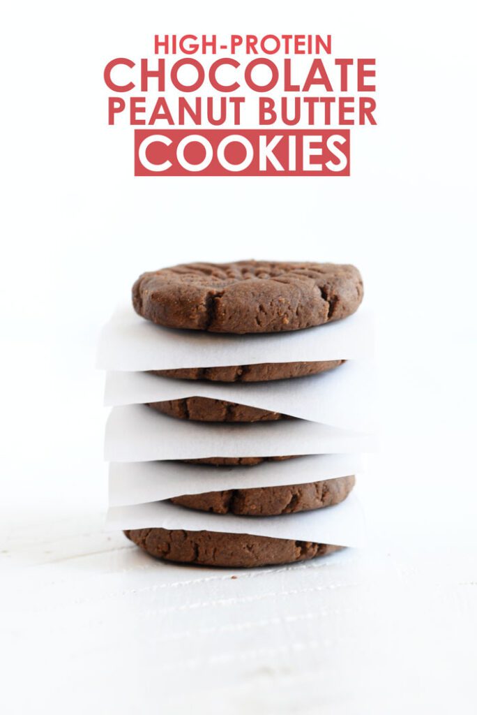 Chocolate Peanut Butter Cookies #recipe #healthy #proteinpowder