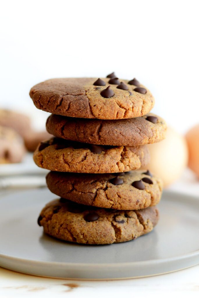 These paleo brookies are a fusion between a classic chocolate chip cookie and a brownie. Best part is- they're grain-free and high protein!