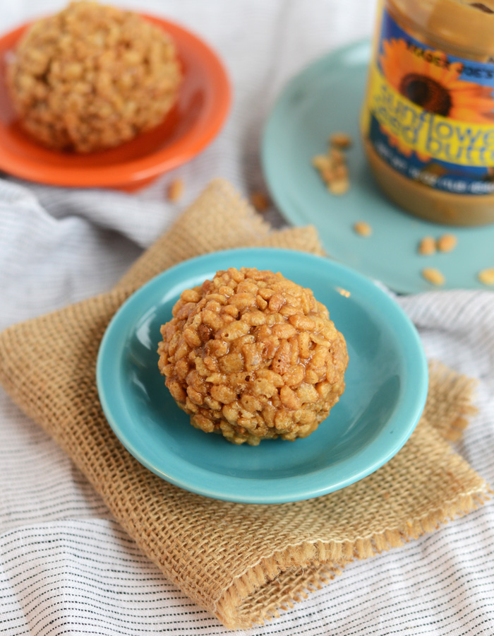 Single Serve Sun Butter Rice Crispy #GlutenFree #HealthyDessert