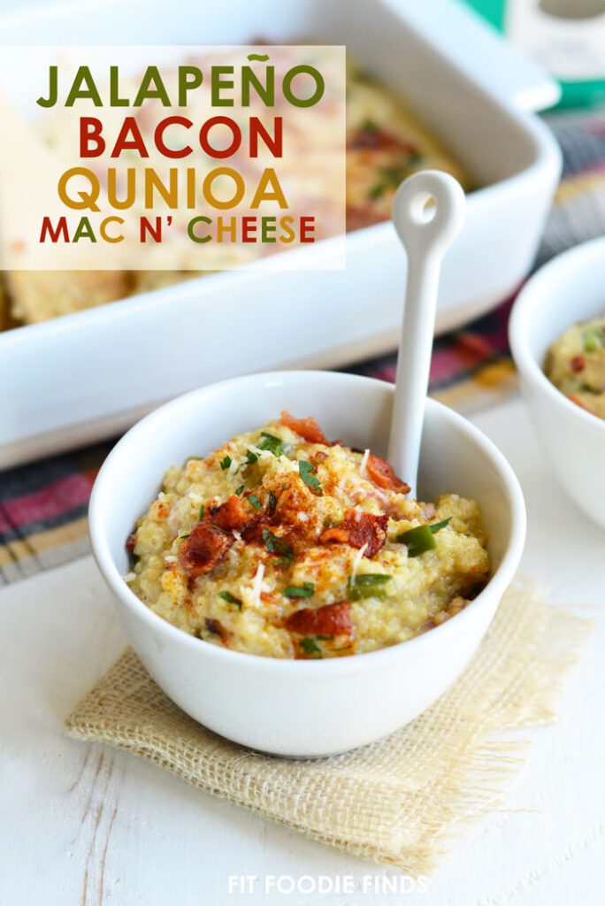 Jalapeño Bacon Quinoa Mac n' Cheese- a delicious, gluten-free twist on a classic!