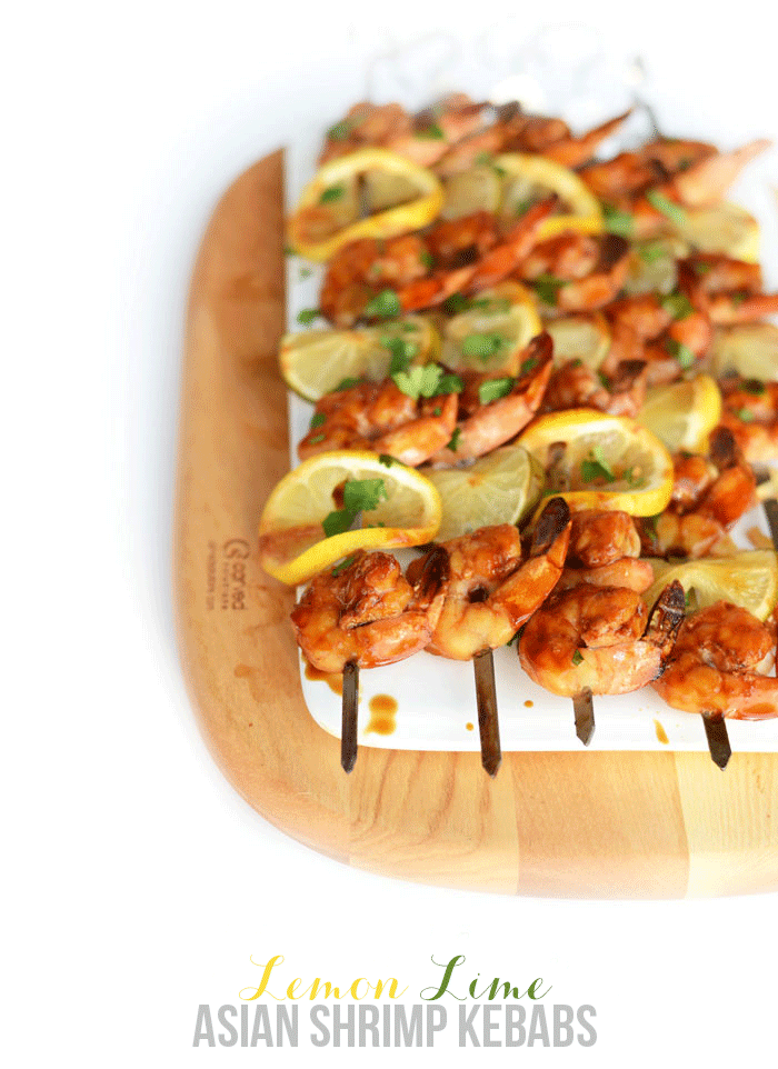 Lemon Lime Asian Shrimp Kebabs