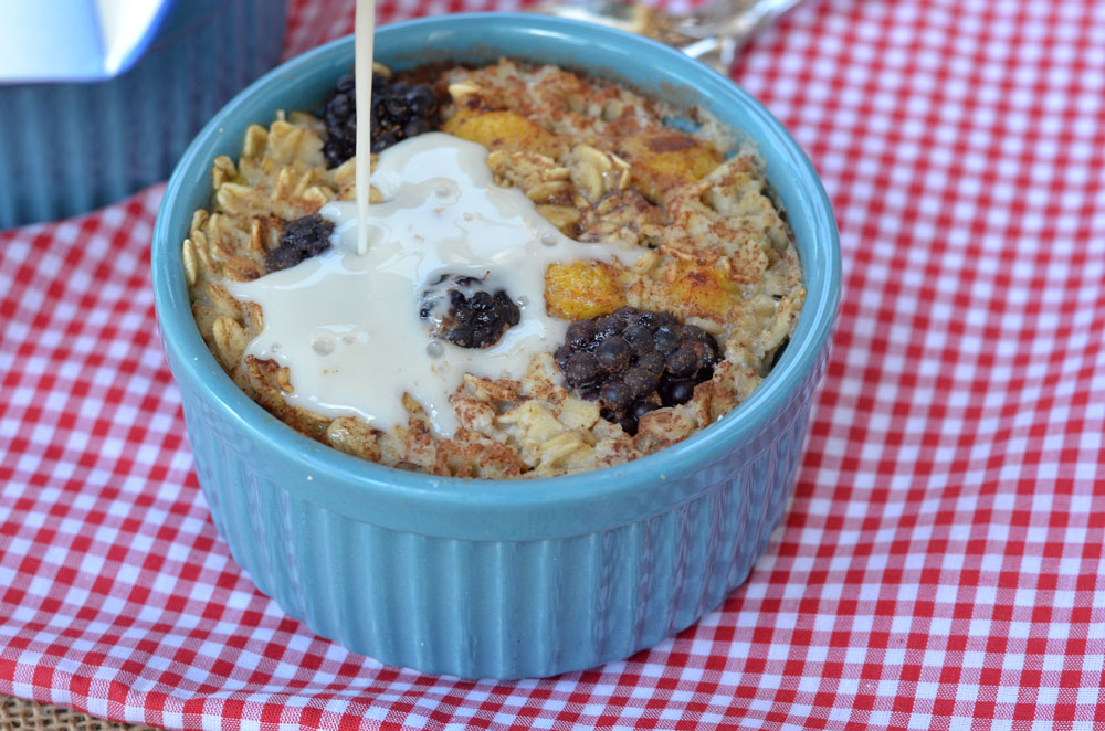 Slow Cooked Nectarine Oatmeal