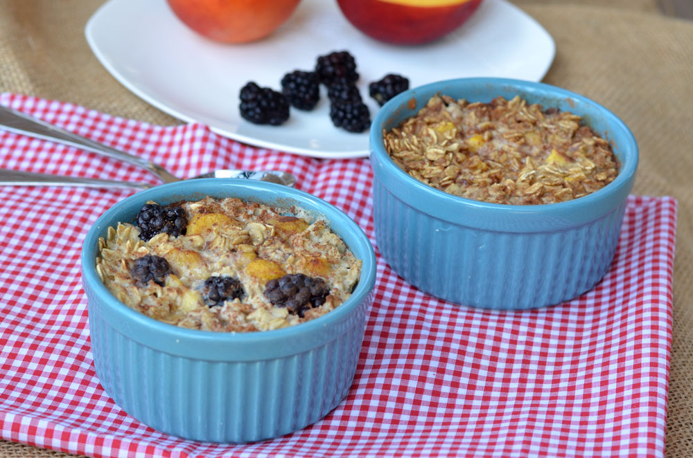 Slow Cooked Nectarine Oatmeal