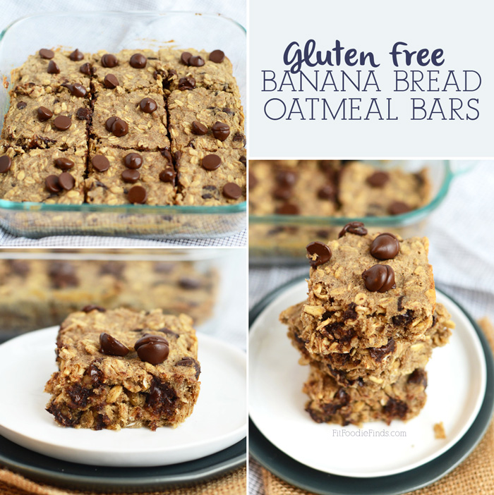 Gluten Free Banana Bread Oatmeal Bars