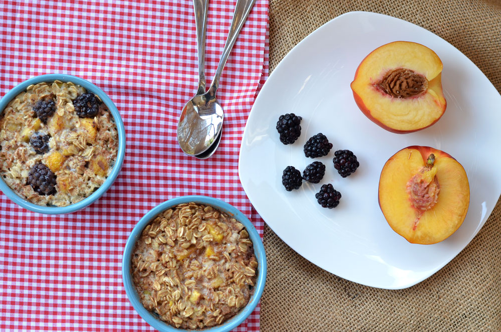 Slow Cooked Nectarine Oatmeal