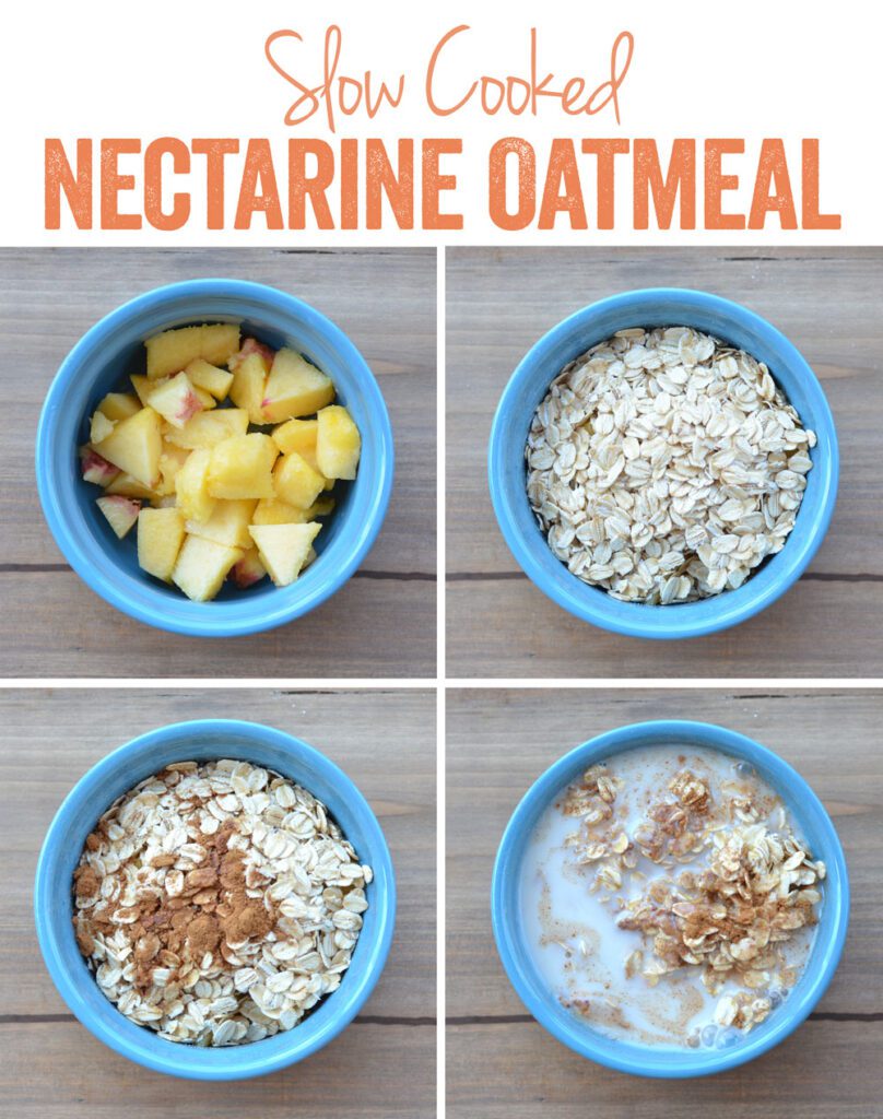 Slow Cooked Nectarine Oatmeal