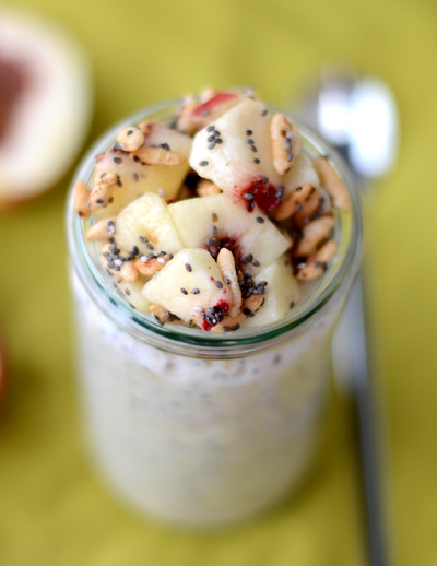 Nectarine Kefir Overnight Oats