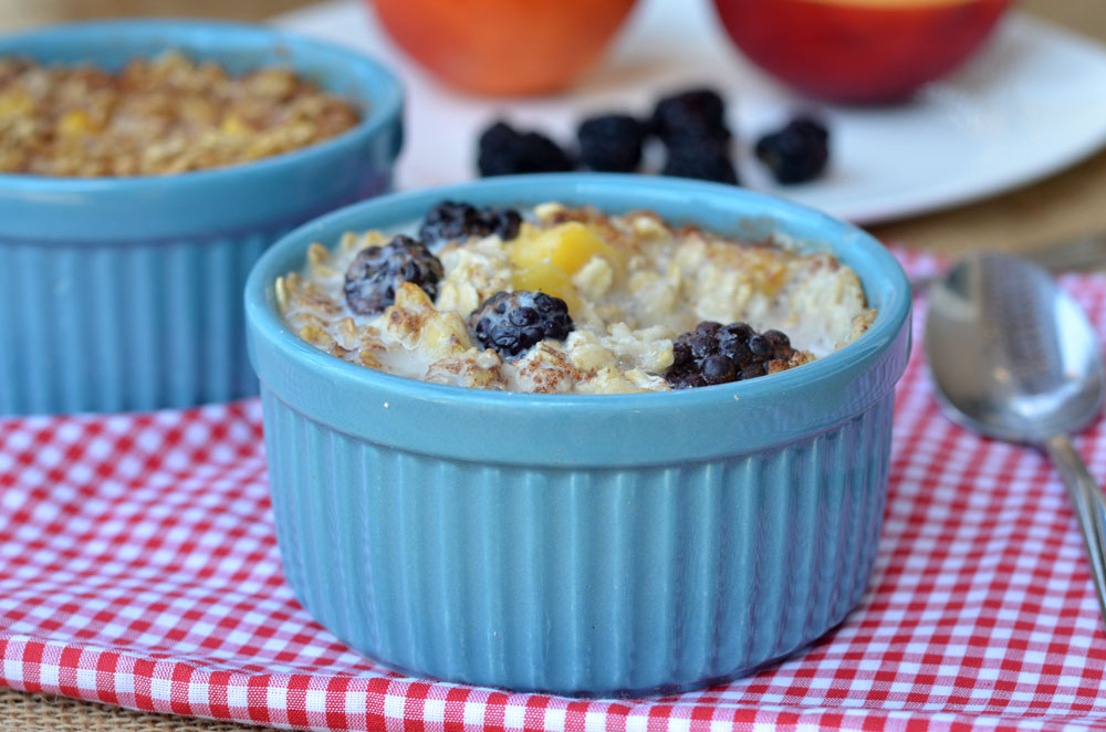 Slow Cooked Nectarine Oatmeal