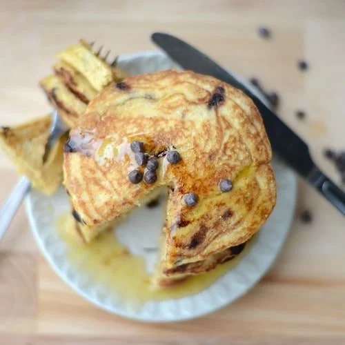 Cornbread Chocolate Chip Pancakes #glutenfree #fitfluential