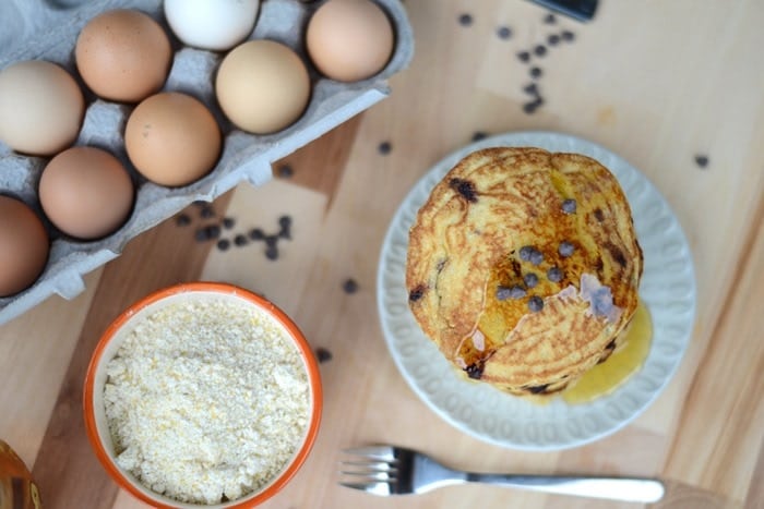 Cornbread Chocolate Chip Pancakes #glutenfree #fitfluential