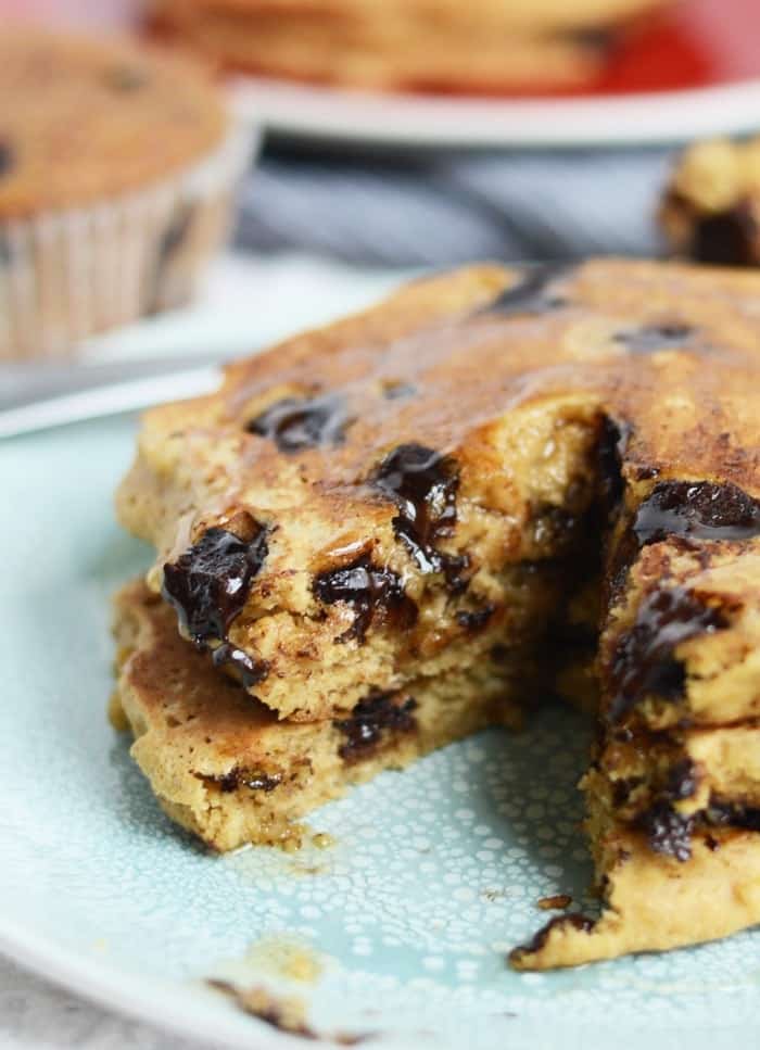 The Best Oatmeal Chocolate Chip Pancakes