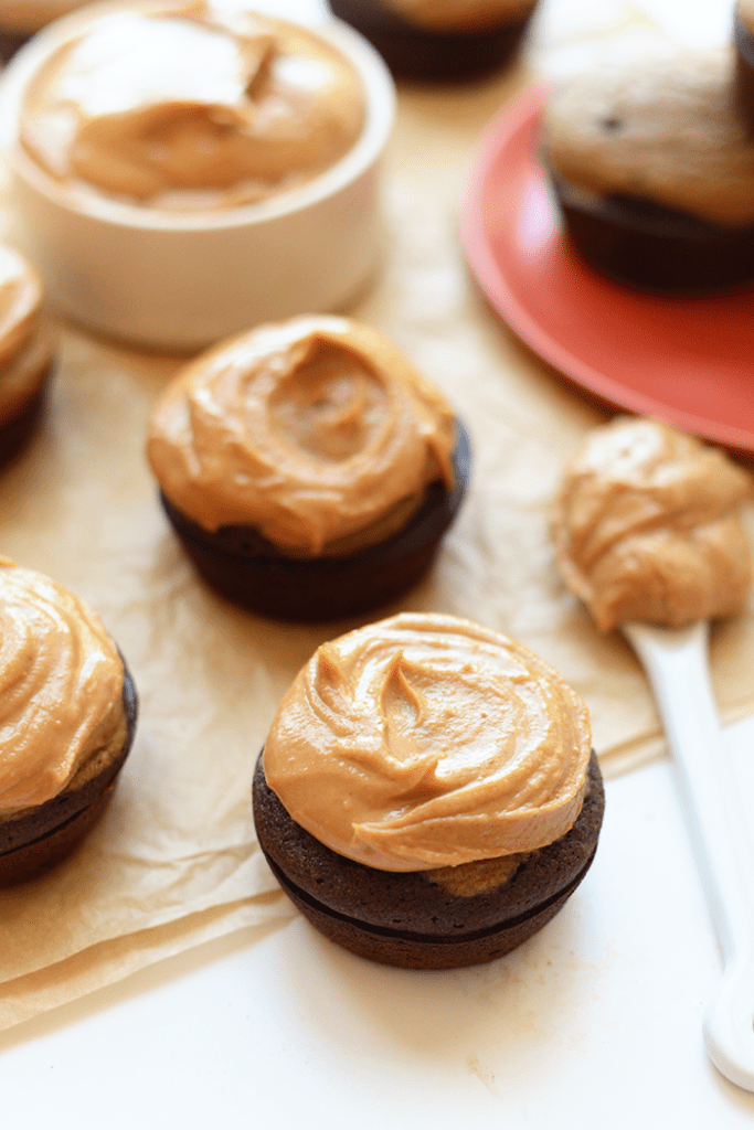 Have you cake and protein too! Make these healthy peanut butter cup cupcakes with 100% whole grains, all-natural sugar, and tons of protein! Top them with a lower-fat peanut butter protein frosting.