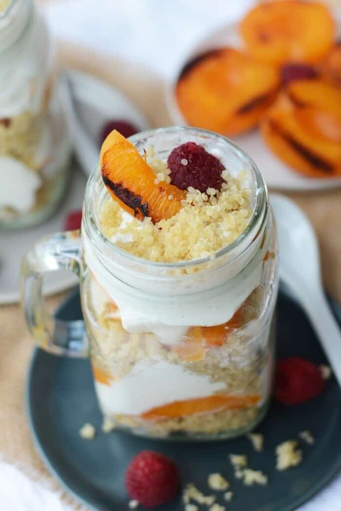 Grilled Apricot Quinoa Parfaits