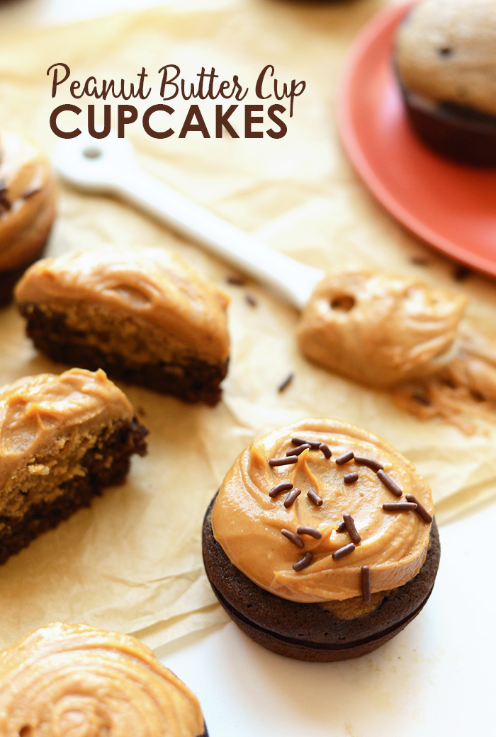 Healthy Peanut Butter Cup Cupcakes