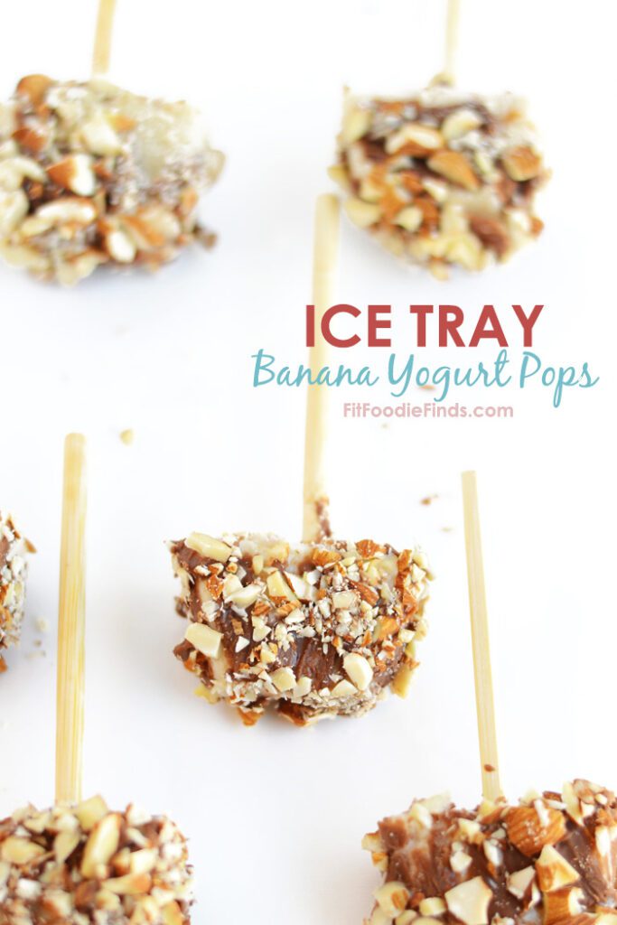 Ice Tray Banana Yogurt Pops with Dark Chocolate and Blue Diamond Almonds