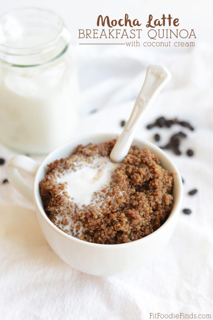 Mocha Latte Breakfast Quinoa #vegan #glutenfree