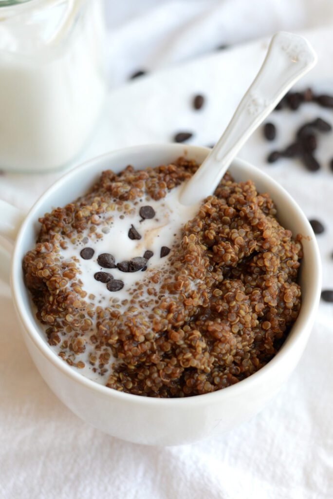 Mocha Latte Breakfast Quinoa #vegan #glutenfree